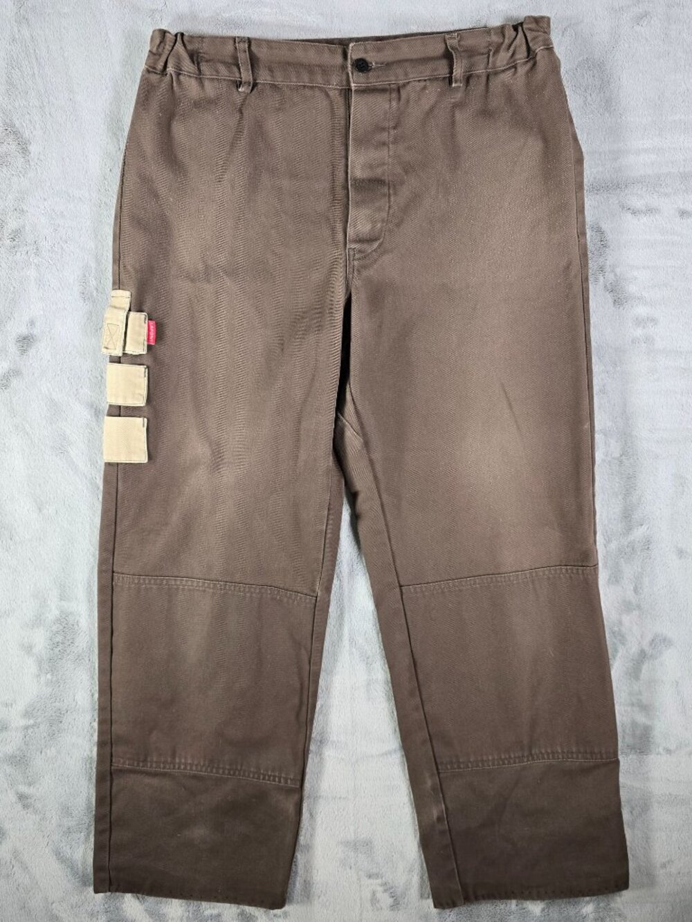 Vintage Y2K Distressed Adolphe Lafont Brown French Utility Work Pants (31x26)